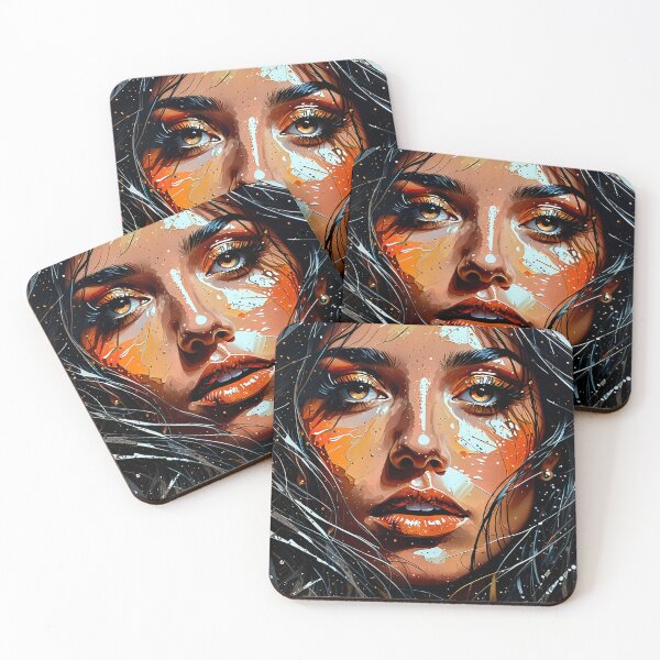 Item preview, Beautiful Girl: Moody Acrylic Representation designed and sold by Jr-Mensagens.