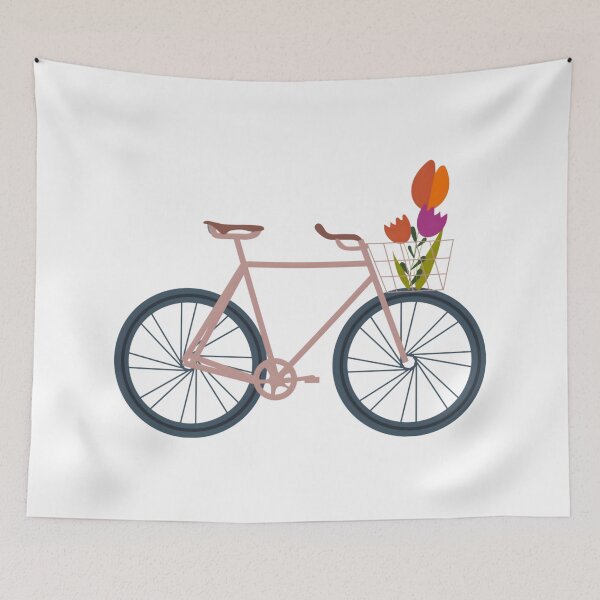 Item preview, Bicycle With A Basket Full Of Flowers designed and sold by Luxuriously.