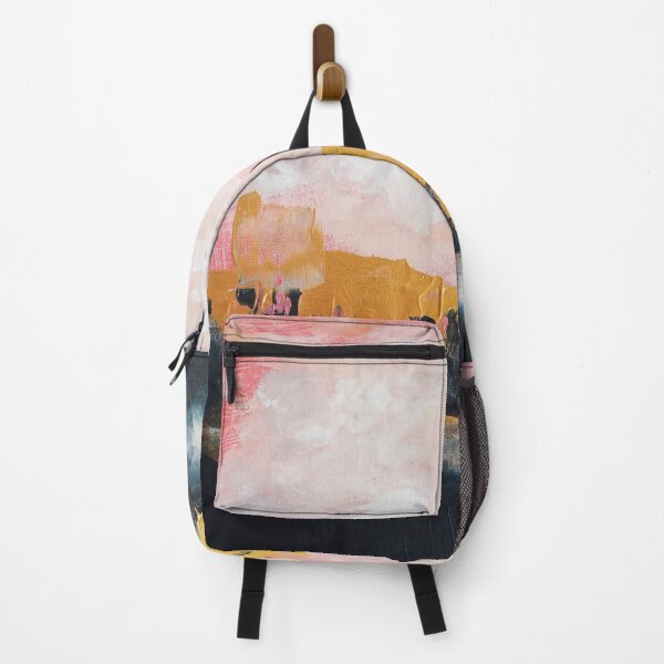 Item preview, Abstract, pink navy gold, city-scape modern designed and sold by Myartspace.