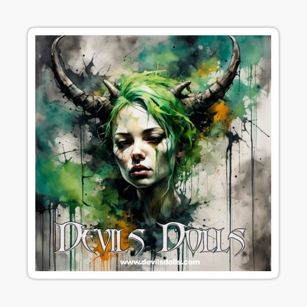 Devils Dolls - Painting babe design - 034 Sticker