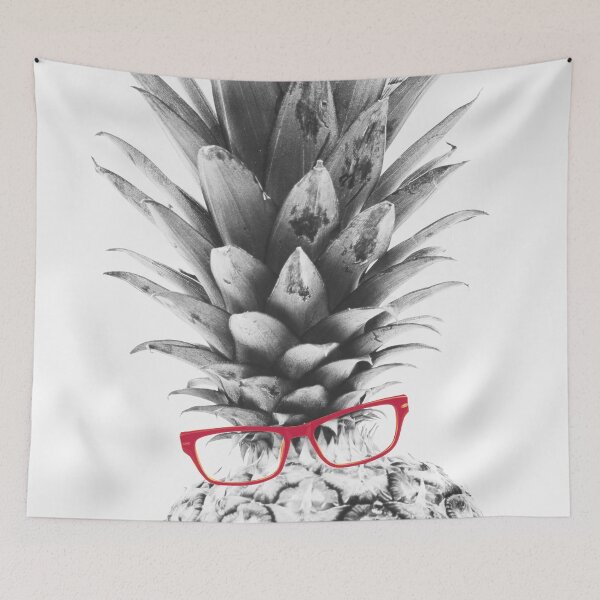 Item preview, pineapple with red glasses designed and sold by Kiki Collagist.