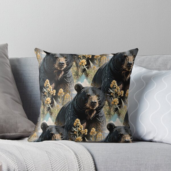 Item preview, Bear Surrounded By Yucca flower New Mexico State Pattern 4 designed and sold by taiche.