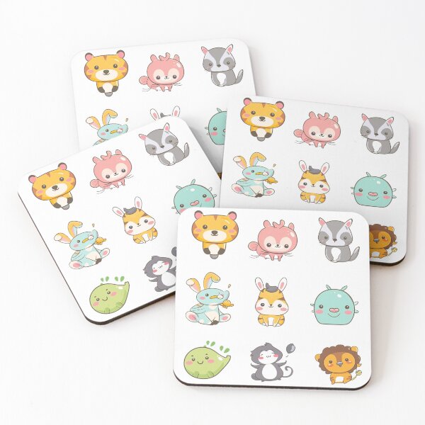 Item preview, Animal Sticker Illustration - Cute Watercolour designed and sold by fluidwatercolor.