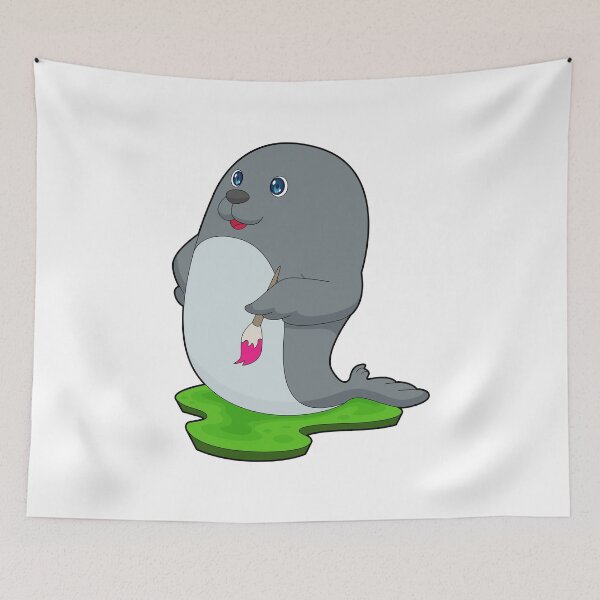 Item preview, Seal Painter Paintbrush Painting designed and sold by Snabdesign84.
