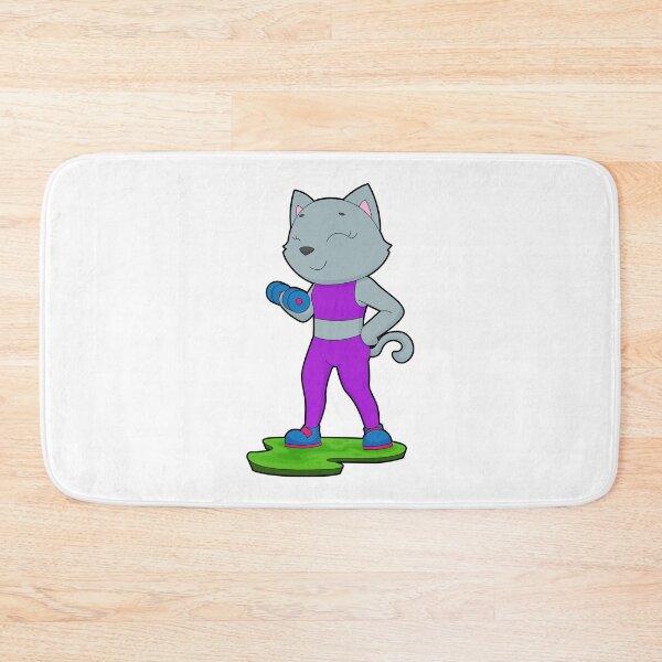 Item preview, Cat Bodybuilder Dumbbell Bodybuilding designed and sold by Snabdesign84.