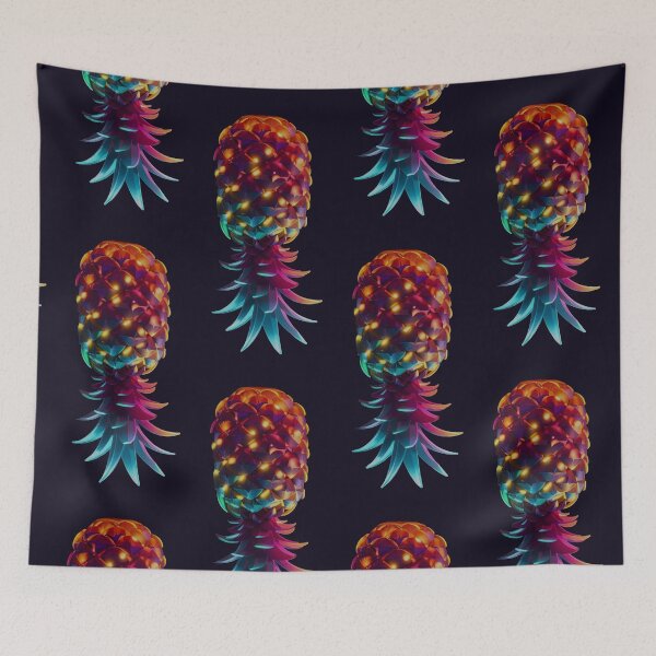 Item preview, Upside Down Green & Orange Colorful Glowing Pineapple Pattern | IYKYK Lifestyle designed and sold by JLEmporium.