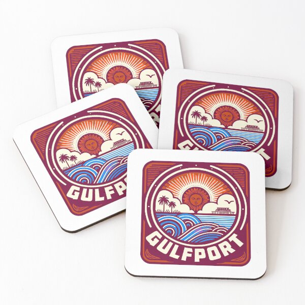 Item preview, Gulfport Mississippi Groovy Beach Sunset MS designed and sold by DESTINATIONS DECAL DOS.