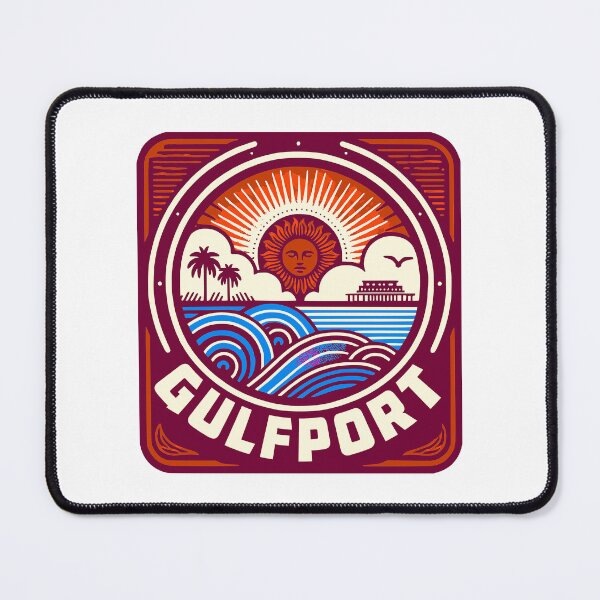 Item preview, Gulfport Mississippi Groovy Beach Sunset MS designed and sold by DESTINATIONS DECAL DOS.