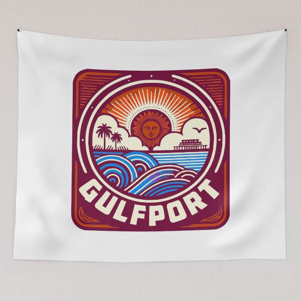 Item preview, Gulfport Mississippi Groovy Beach Sunset MS designed and sold by DESTINATIONS DECAL DOS.