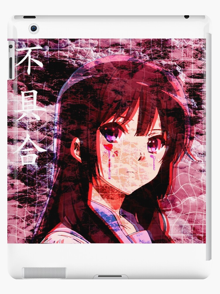 "GLITCH - Sad Japanese Anime Aesthetic" iPad Case & Skin ...