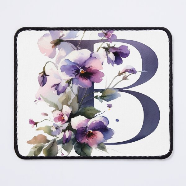 VIOLETS LETTER B Mouse Pad