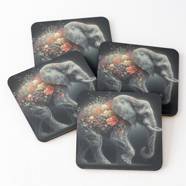Item preview, Enchanted Florafauna Elephant - A Tapestry of Nature’s Wonders designed and sold by MiszungART.