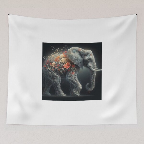 Item preview, Enchanted Florafauna Elephant - A Tapestry of Nature’s Wonders designed and sold by MiszungART.