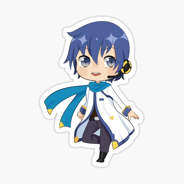 Kaito Chibi Stickers Redbubble 9307