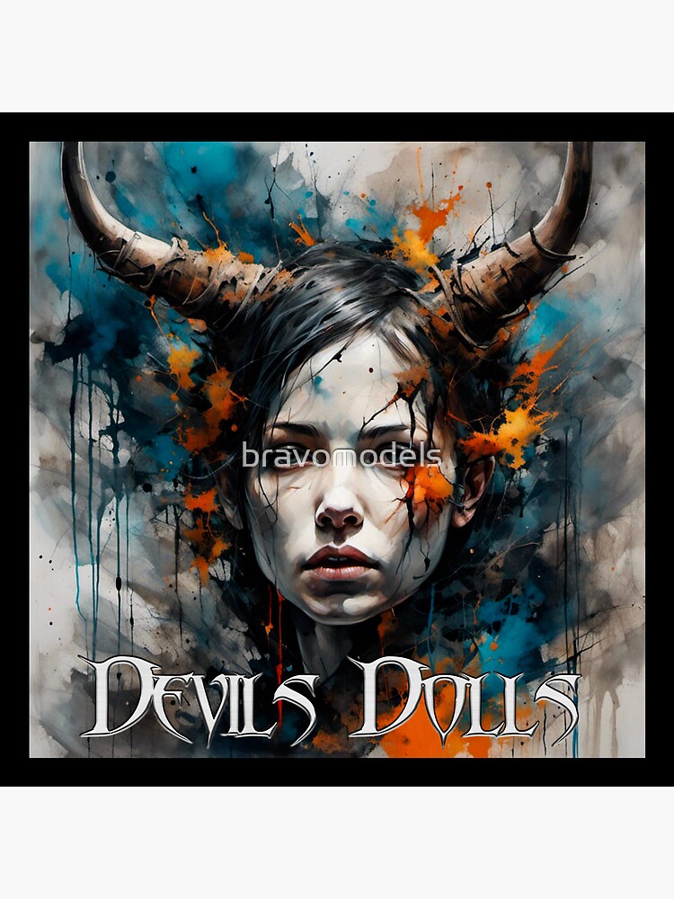 Thumbnail 4 of 4, Pillow, Devils Dolls - Painting babe design - 042 designed and sold by bravomodels.