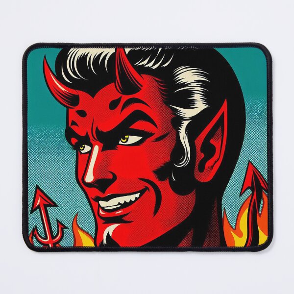 Item preview, smiling devil Vince ray inspired cute kustom kulture funny designed and sold by blackdoggdesign.