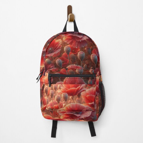 Item preview, poppies with glistening dew drops Floral Patterns Background designed and sold by Expressions-Sel.