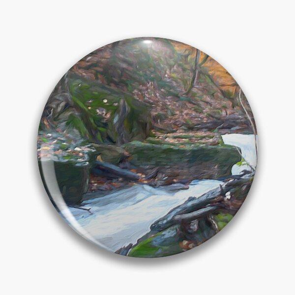 Item preview, River Flowing through an Autumn Forest, Digital Painting designed and sold by jrtwynam.