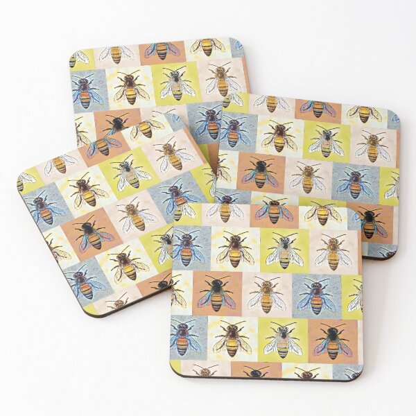 Item preview, Honey Bees Forever Pattern designed and sold by Graffegraphics.