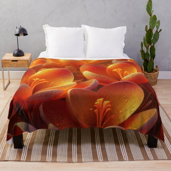 Artikelvorschau, Orange Crocusse Blumenmuster Hintergrund entworfen und verkauft von Expressions-Sel.