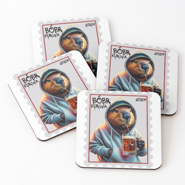 Item preview, Bóbr Kurwa Drinking Beer with a Wooden Straw designed and sold by SHELOPS.