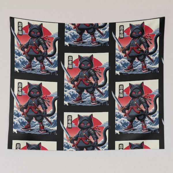 Item preview, Samurai Ninja Cat Japanese Orient designed and sold by Margival.