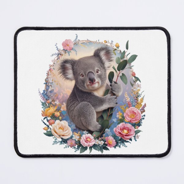 Item preview, Adorable Baby Koala with Floral Accents designed and sold by TheCreativeA.