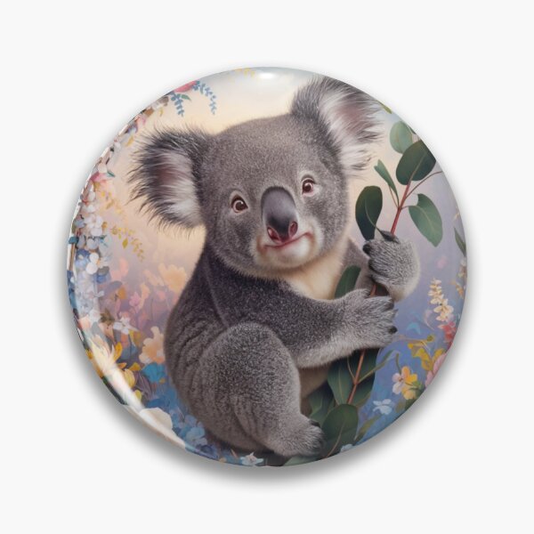 Item preview, Adorable Baby Koala with Floral Accents designed and sold by TheCreativeA.