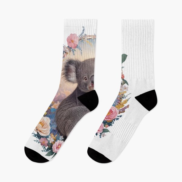 Item preview, Adorable Baby Koala with Floral Accents designed and sold by TheCreativeA.