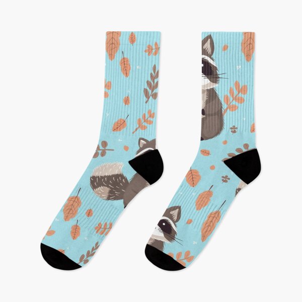 Item preview, Seamless pattern raccoon animation and leaf background pet product. designed and sold by Whiteblueshop.
