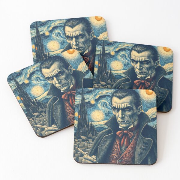 Item preview, Dracula in Van gogh style hammer horror vampires alternative  designed and sold by blackdoggdesign.