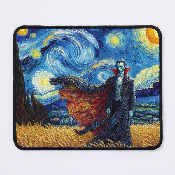 Item preview, Dracula in Van gogh style hammer horror vampires alternative designed and sold by blackdoggdesign.