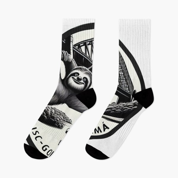 Item preview, Disc Golf Panama Sloth hanging from Puente de las Americas designed and sold by SALTIMATE.