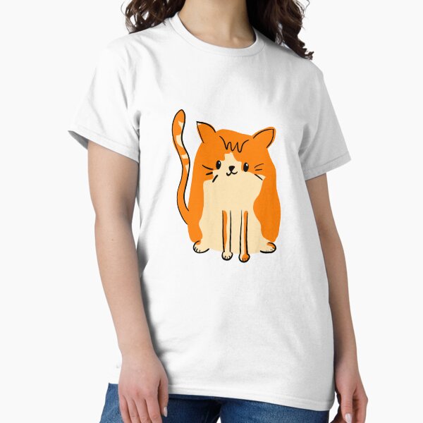 Orange Cute Cat Classic T-Shirt