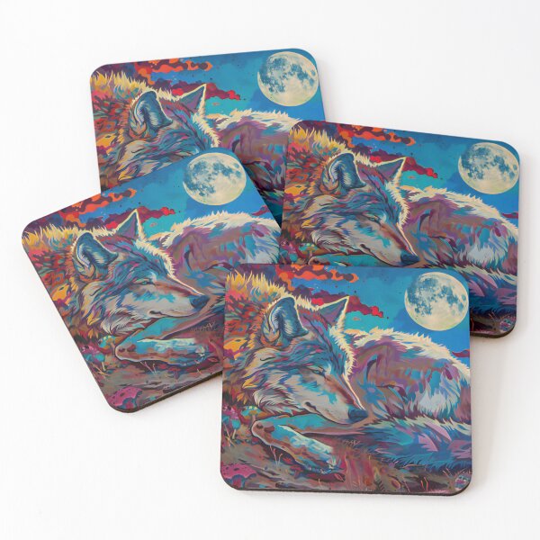 Item preview, Colorful Wolf: Trippy Psychedelic Picture, Retro Vintage designed and sold by Fantasy Masterpiece.