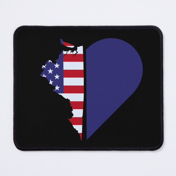 Item preview, Virginia RVA American Flag Heart designed and sold by Pati-Design.