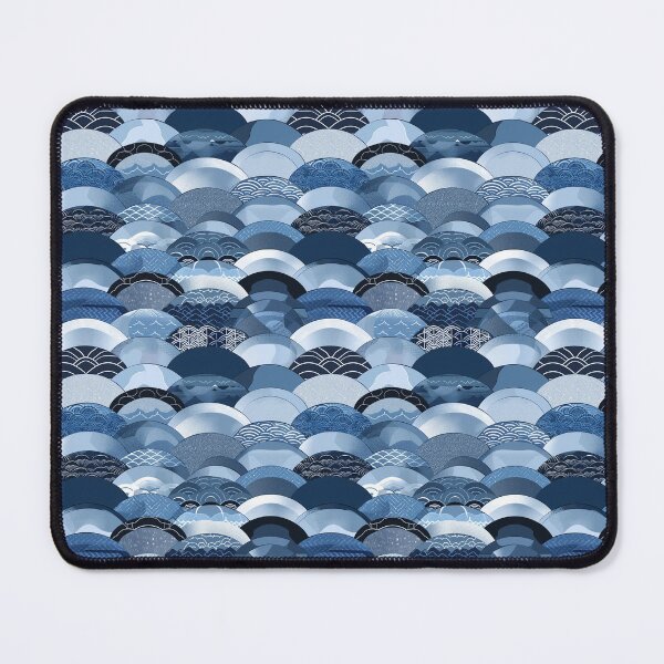 Item preview, Wave Fusion - Blue Japanese Pattern designed and sold by CrossXLine.