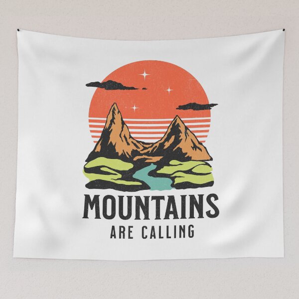 Item preview, Mountains are calling adventure time travelling designed and sold by Hohohaxi.