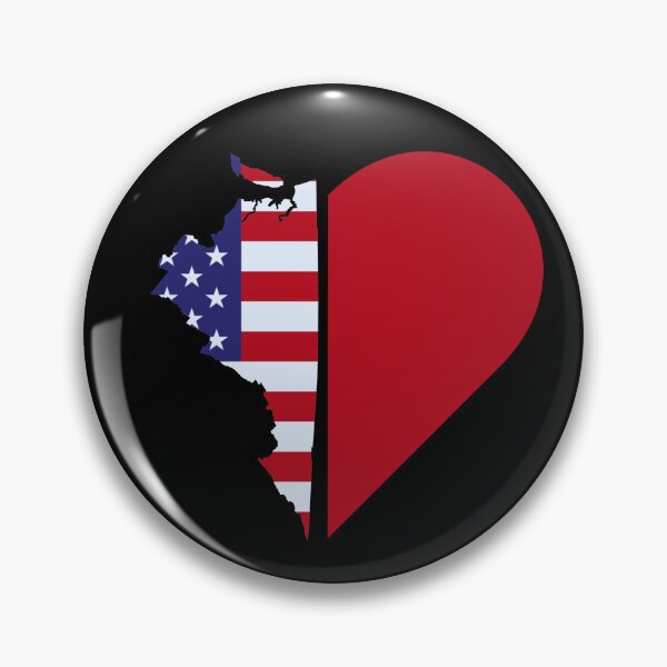 Item preview, Virginia RVA American Flag Heart designed and sold by Pati-Design.