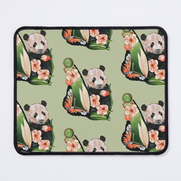 Item preview, Panda, blossoms, and leaves designed and sold by KnowingWonder.