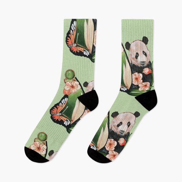 Item preview, Panda, blossoms, and leaves designed and sold by KnowingWonder.