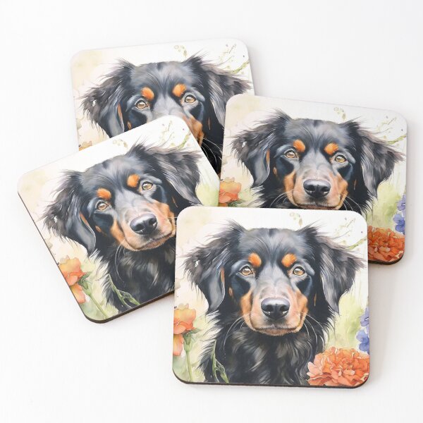 Item preview, Black dog  between flowers designed and sold by Grifon-J.
