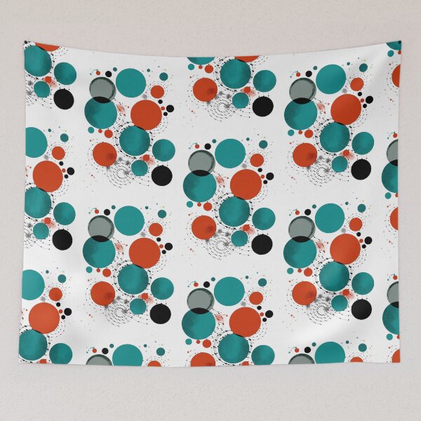 Item preview, Colorful abstract artwork with overlapping circles and dotted patterns designed and sold by SimoesArtistry.
