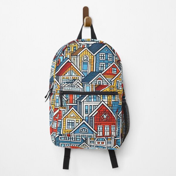 Item preview, Multicolored houses pattern designed and sold by Haji  Kamora.