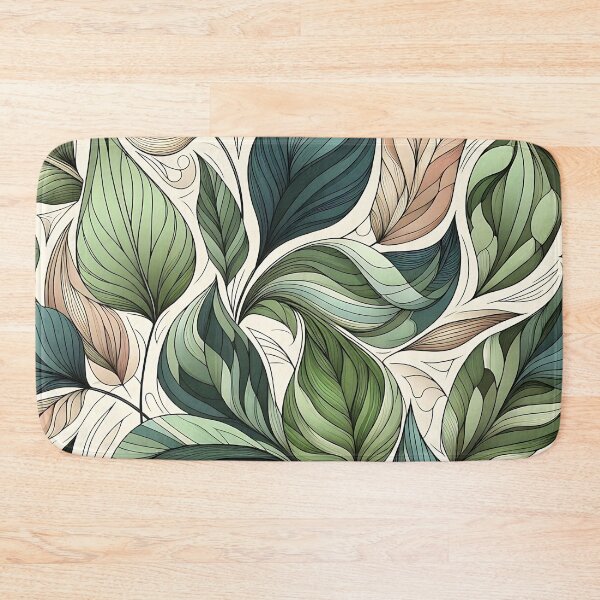 Item preview, Pretty green leaves pattern designed and sold by Haji  Kamora.