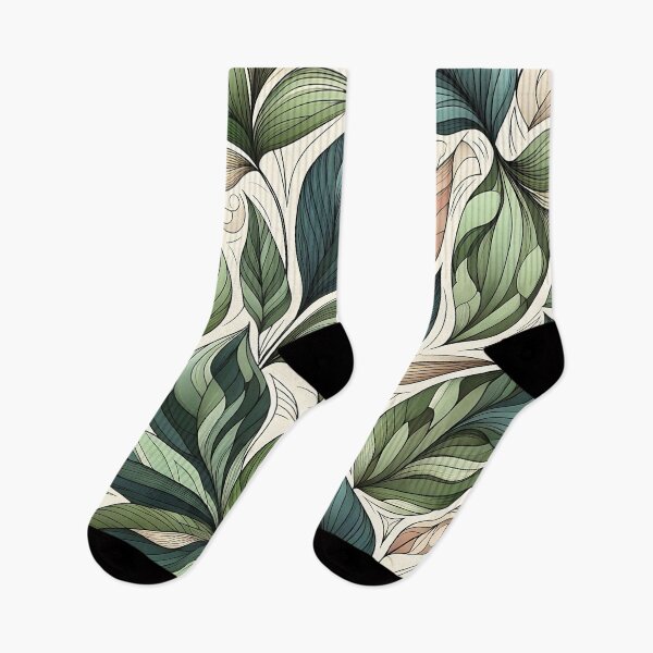 Item preview, Pretty green leaves pattern designed and sold by Haji  Kamora.
