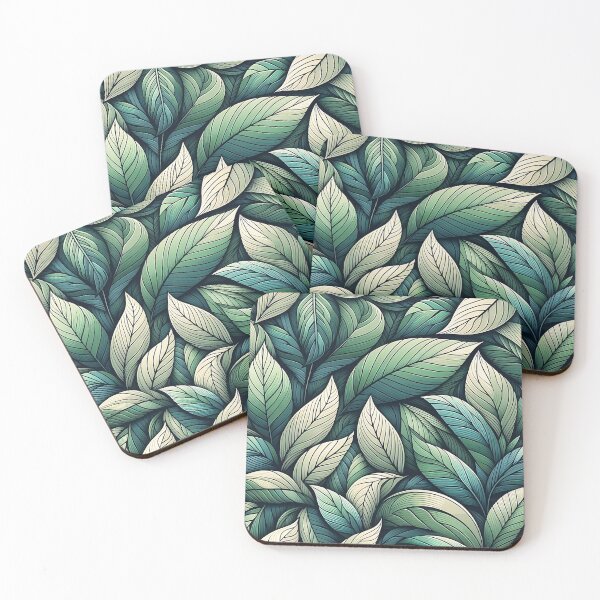 Item preview, Pretty green leaves pattern designed and sold by Haji  Kamora.