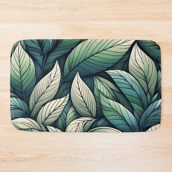 Item preview, Pretty green leaves pattern designed and sold by Haji  Kamora.