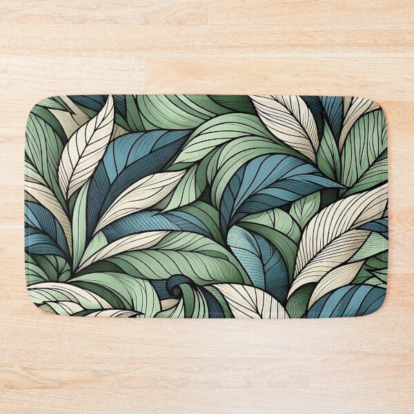 Item preview, Pretty green leaves pattern designed and sold by Haji  Kamora.