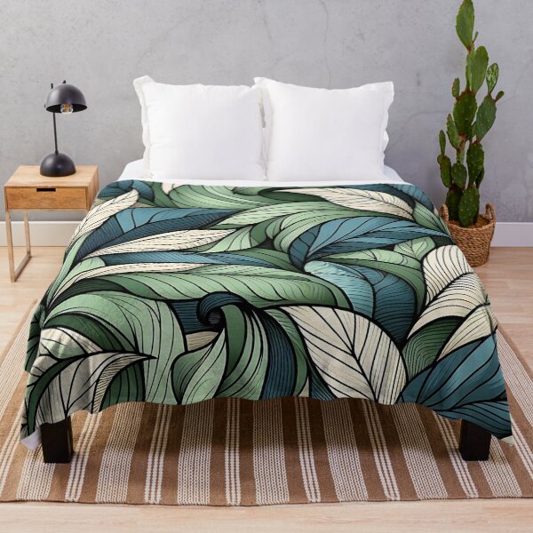 Item preview, Pretty green leaves pattern designed and sold by Haji Kamora.